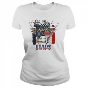 Patriotic Oh My Stars Highland Cow With 4th July Shirt Classic Women's T-shirt