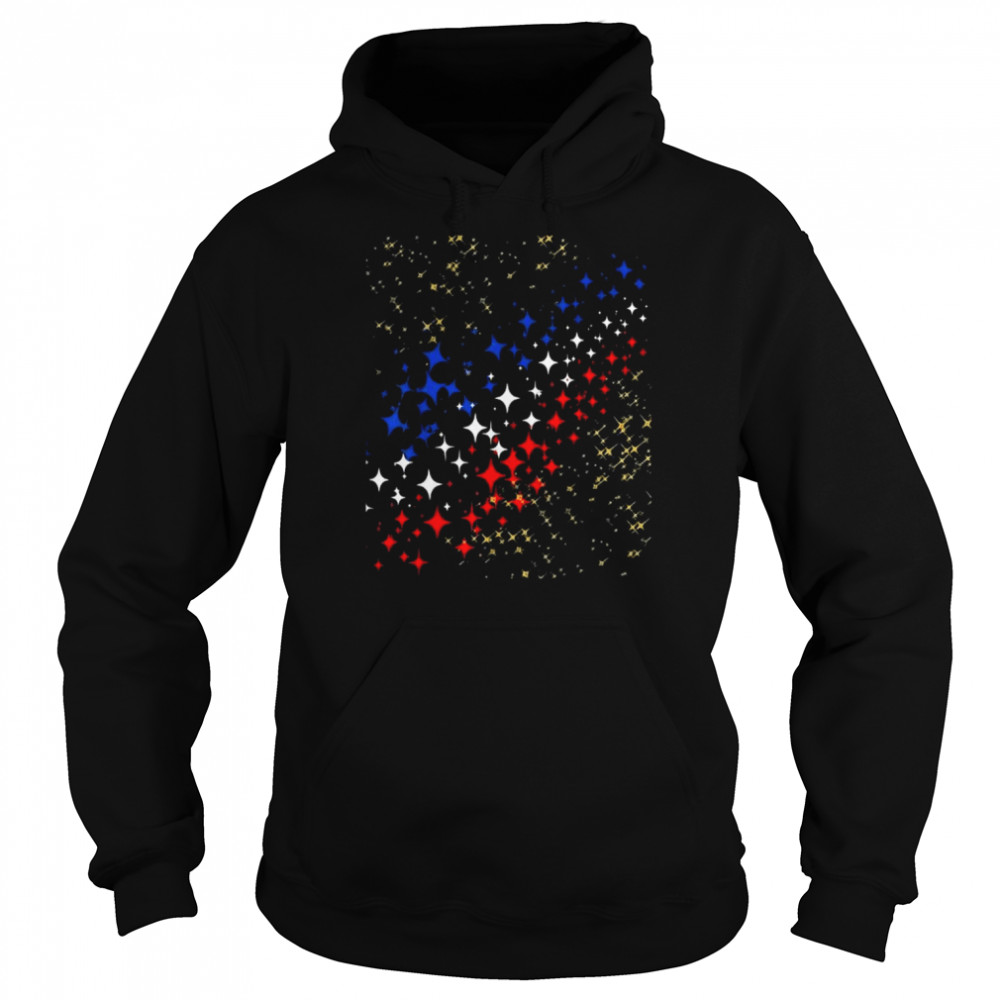 Patriotic stars with gold dust celebrate  Unisex Hoodie