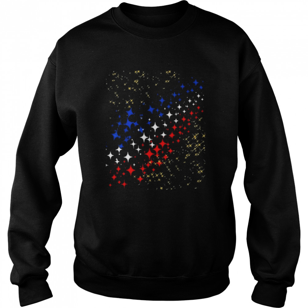 Patriotic stars with gold dust celebrate  Unisex Sweatshirt