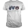 Peace Love Auburn Tigers Football T-Shirt Classic Men's T-shirt