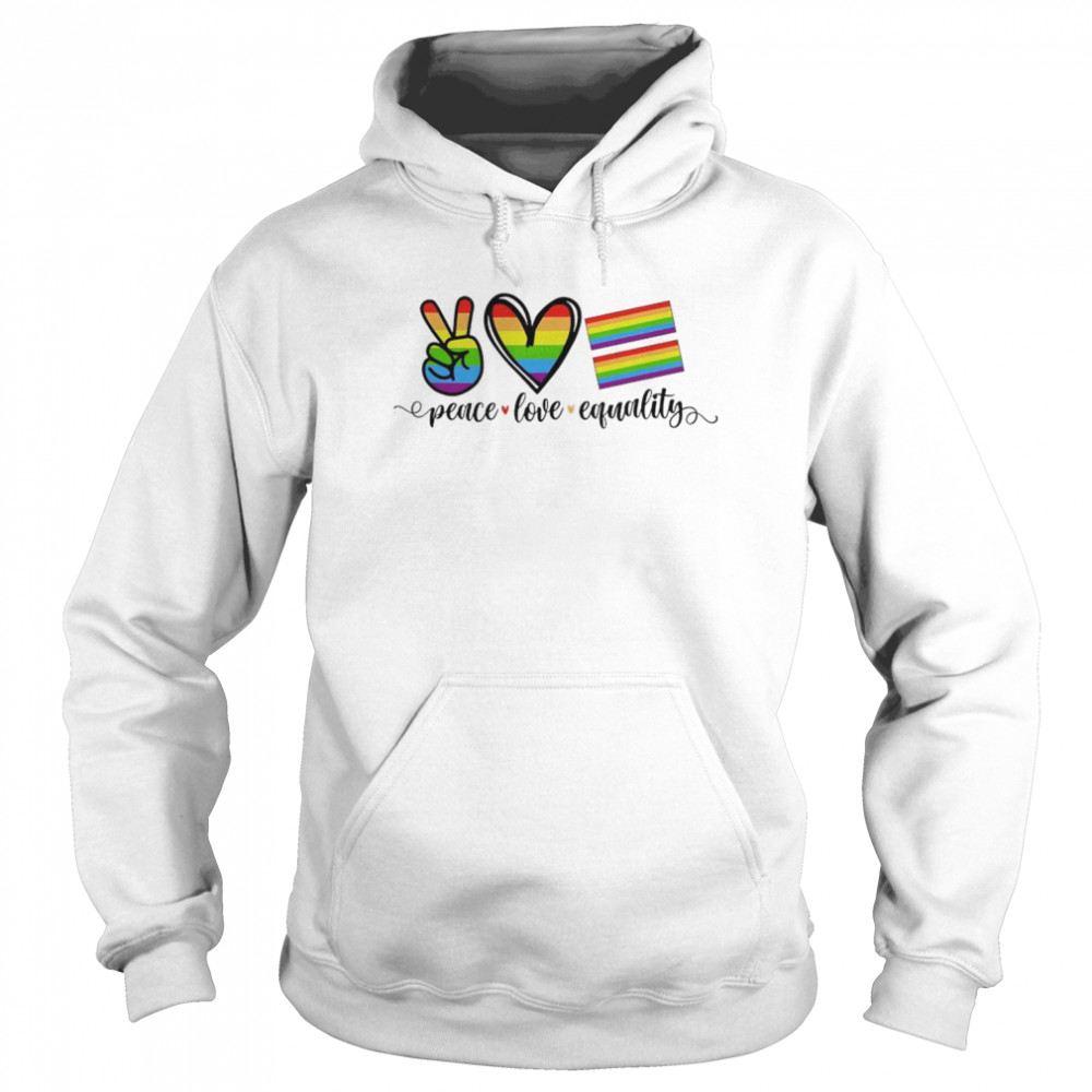 Peace love equality LGBT  Unisex Hoodie