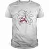 Pink Ribbon Dabbing Cat Breast Cancer Awareness Shirt Classic Men's T-shirt