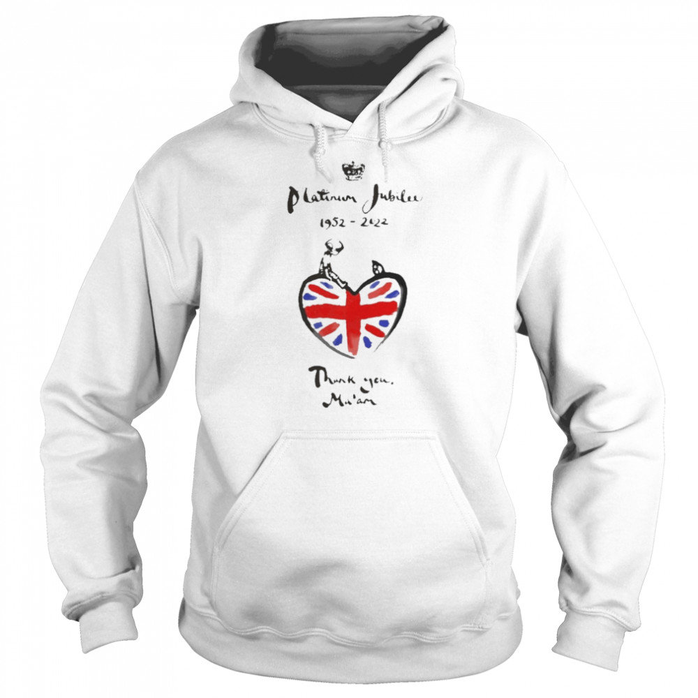 Platinum Jubilee 1952 2022 Thank You Ma’am Shirt Unisex Hoodie