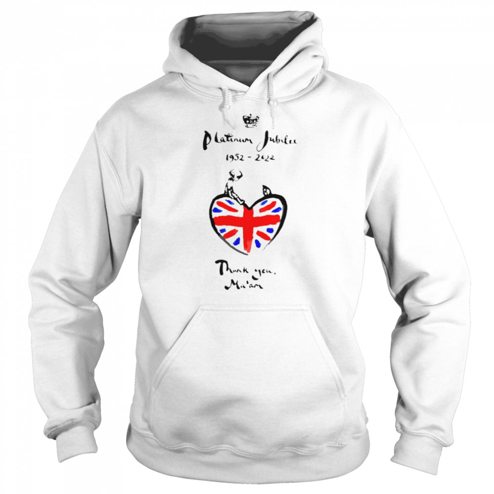 Platinum Jubilee 1952-2022 Thank You Ma’am logo T- Unisex Hoodie