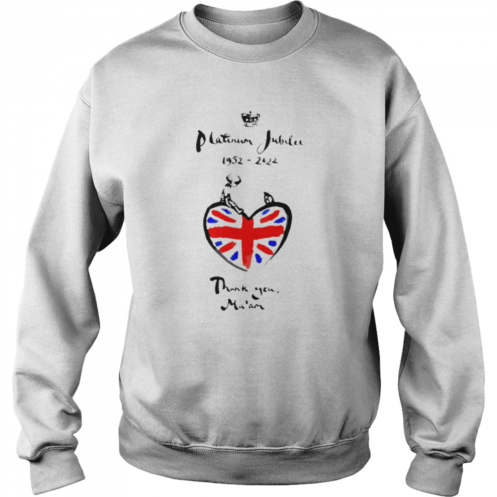 Platinum Jubilee 1952-2022 Thank You Ma’am logo T- Unisex Sweatshirt