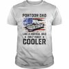 Pontoon dad boating American flag 4th of july fathers day  Classic Men's T-shirt