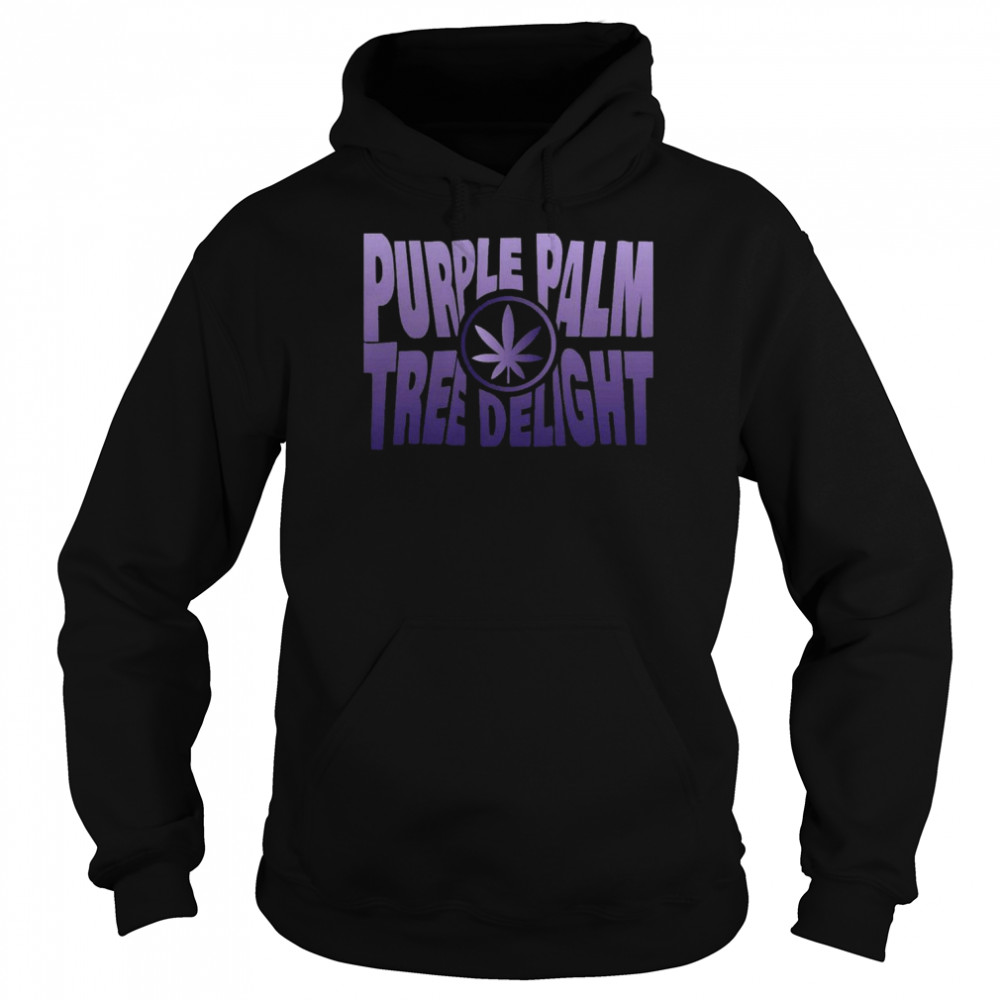 Purple Palm Tree Delight Shirt Unisex Hoodie