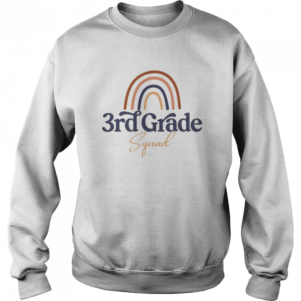 Rainbow 3rd Grade Teacher Squad Shirt Unisex Sweatshirt