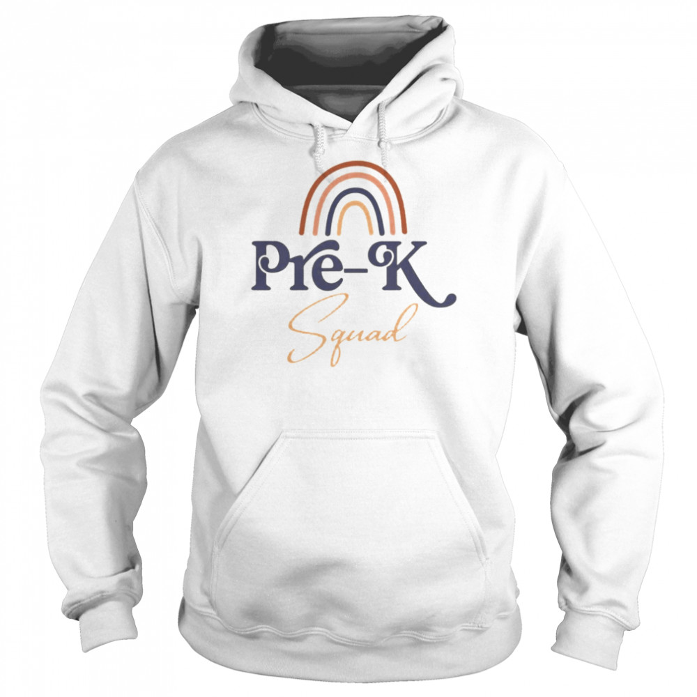 Rainbow Pre-K Teacher Squad Shirt Unisex Hoodie