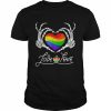 Rainbow skeleton heart love is love LGBT gay lesbian pride  Classic Men's T-shirt