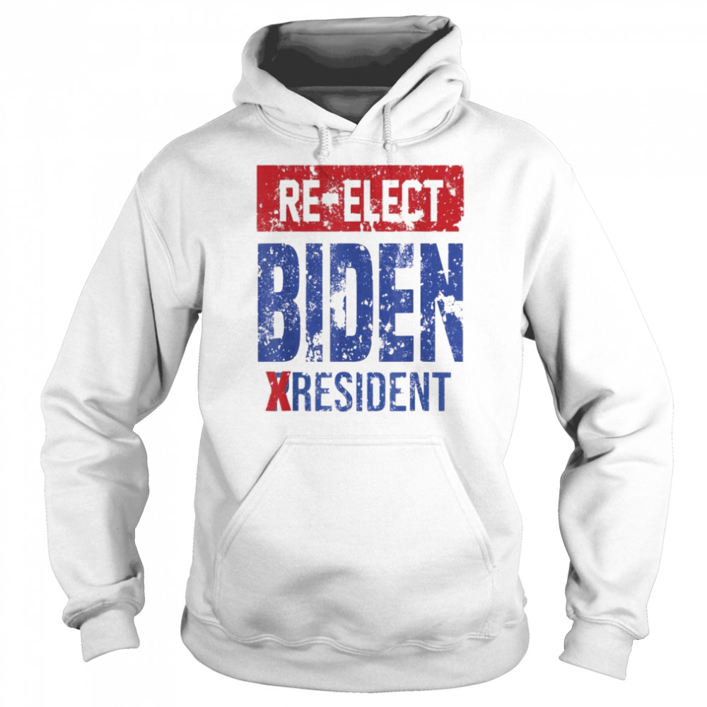 Re-elect Biden Resident Not President Sarcastic 2024 T- Unisex Hoodie