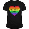 Rebellious Hope Rainbow Love Heart  Classic Men's T-shirt