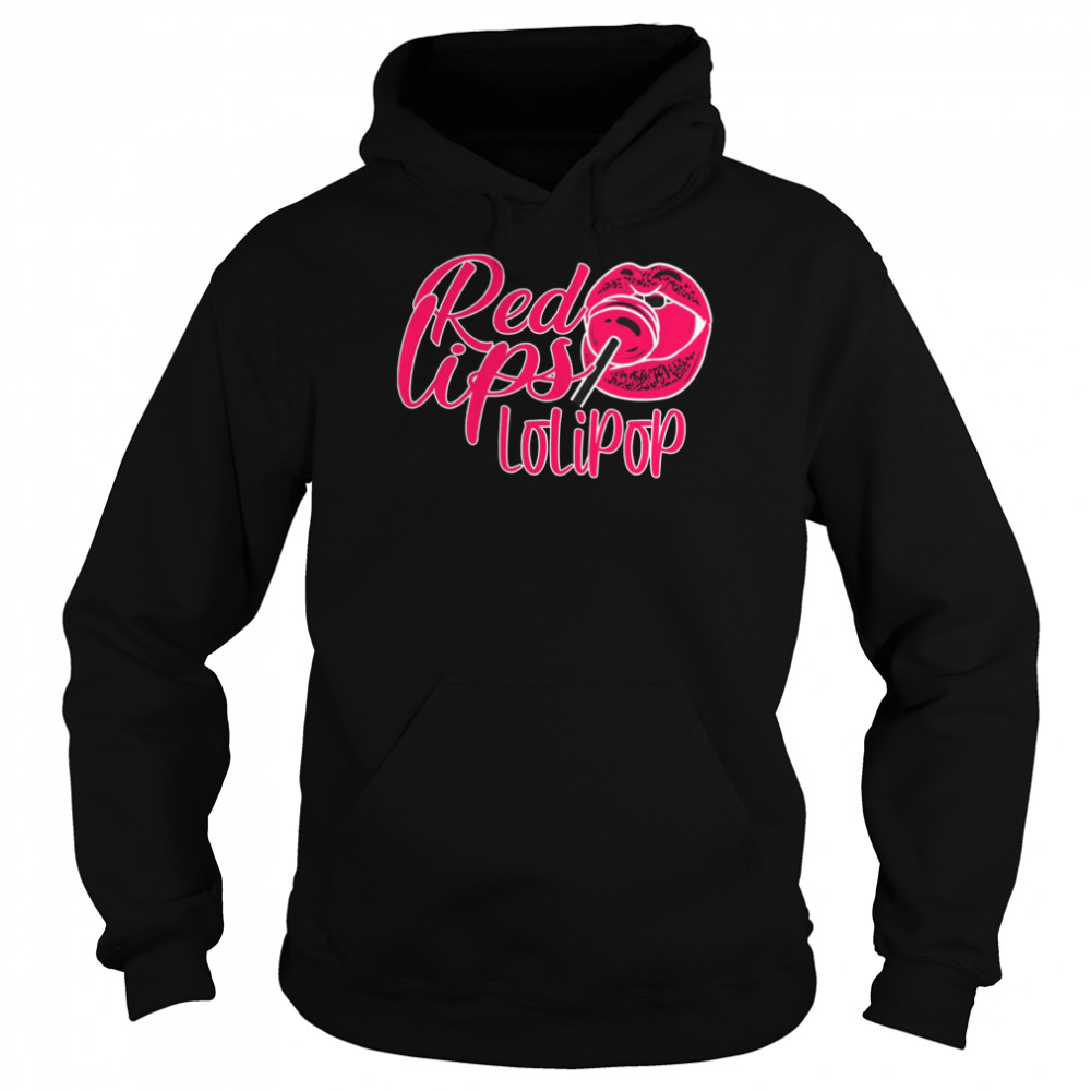 Red Lips Lollipop Love  Unisex Hoodie