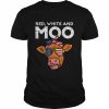 Red White And Moo Patriotic Cow USA Flag 4th Of July Shirt Classic Men's T-shirt