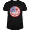 Retro Smiley Usa Flag 4th Of July Retro Funny Fourth Womens 4th Of July T-Shirt Classic Men's T-shirt