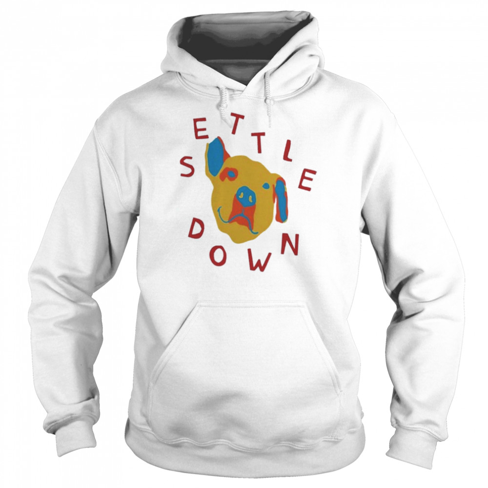 Ricky montgomery settle down dog white  Unisex Hoodie