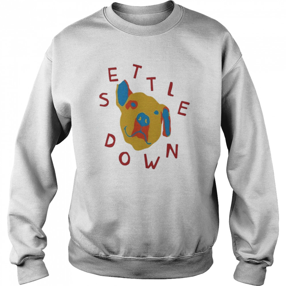 Ricky montgomery settle down dog white  Unisex Sweatshirt