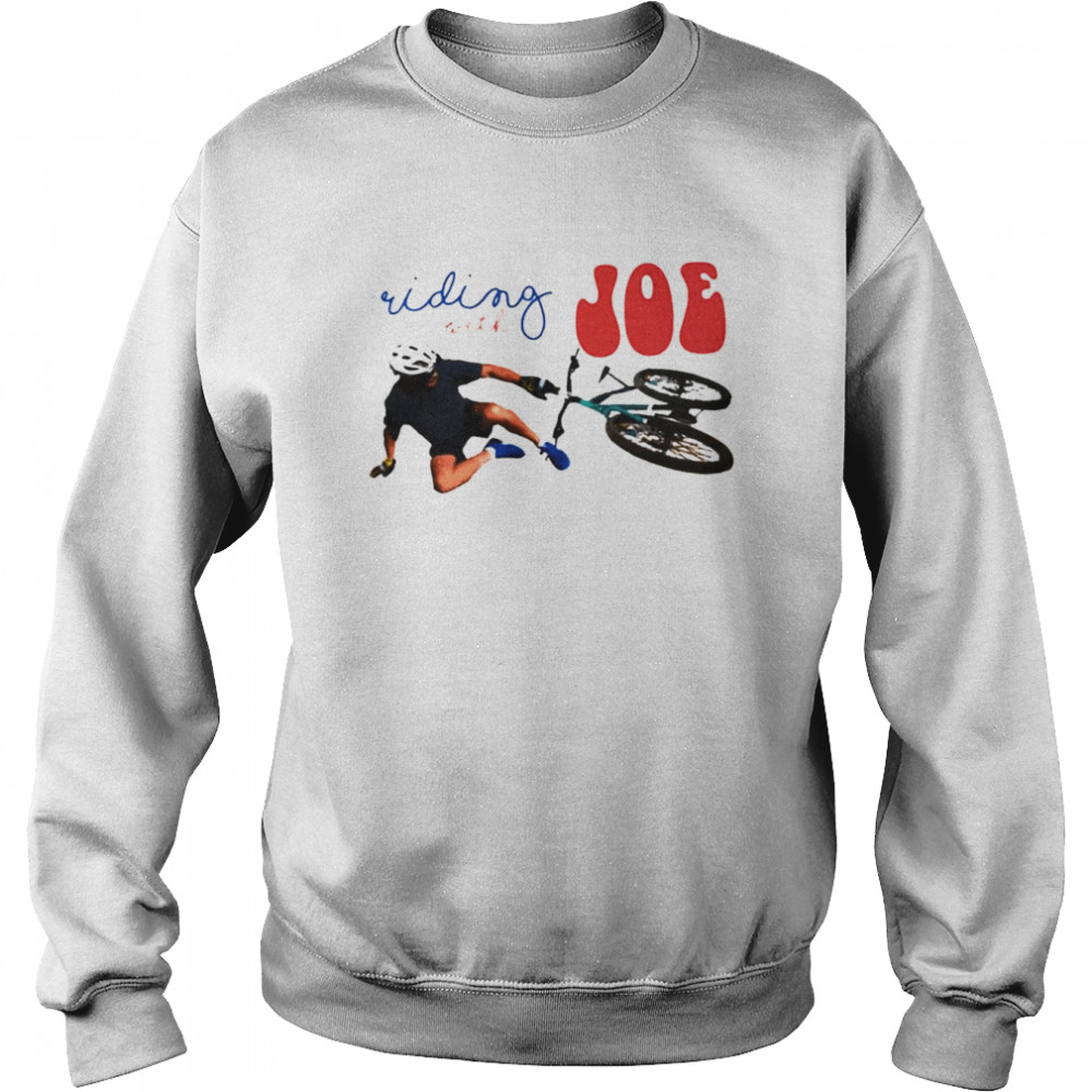 Riding With Joe Biden Falling Off The Bike  Unisex Sweatshirt