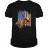 Rodeo Bull Riding American Flag Shirt Classic Men's T-shirt