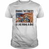 Running the country is like riding a bike joe biden flag usa  Classic Men's T-shirt