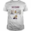 Score biden falls off his bike  Classic Men's T-shirt