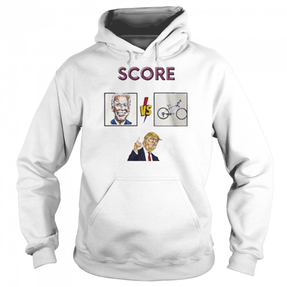 Score biden falls off his bike  Unisex Hoodie