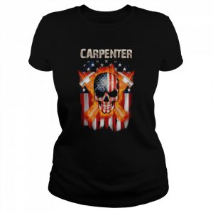 Skull Carpenter American flag  Classic Women's T-shirt