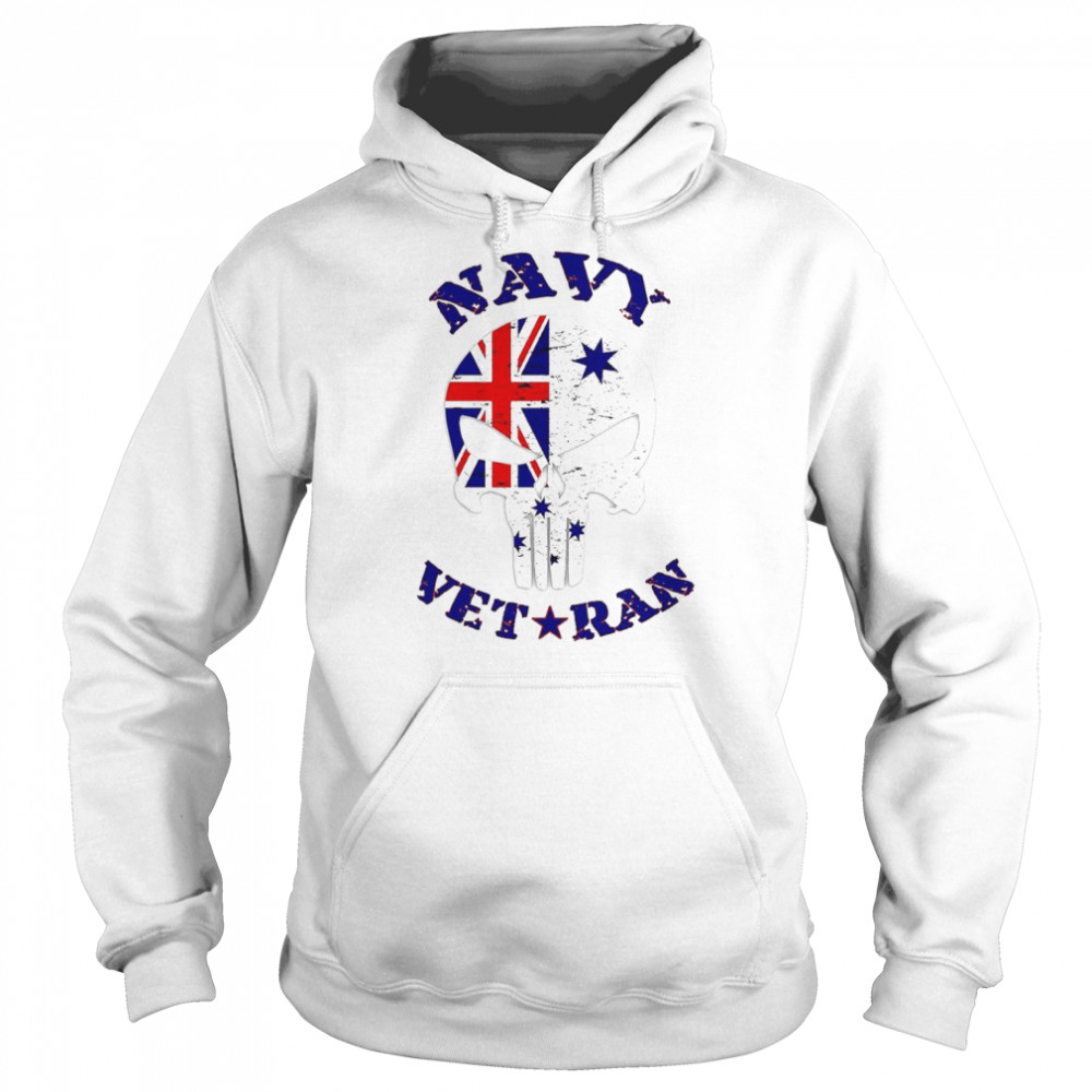 Skull Navy Veteran  Unisex Hoodie