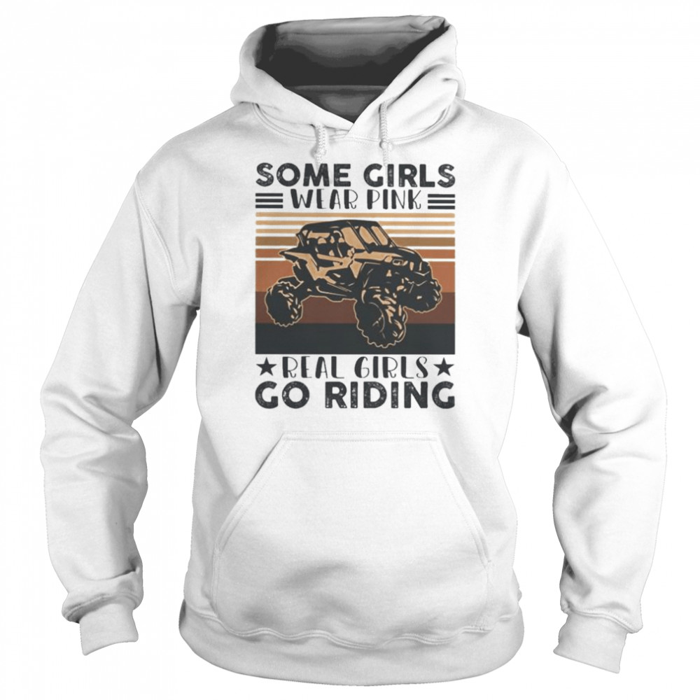 Some girls wear pink real girls go riding vintage  Unisex Hoodie