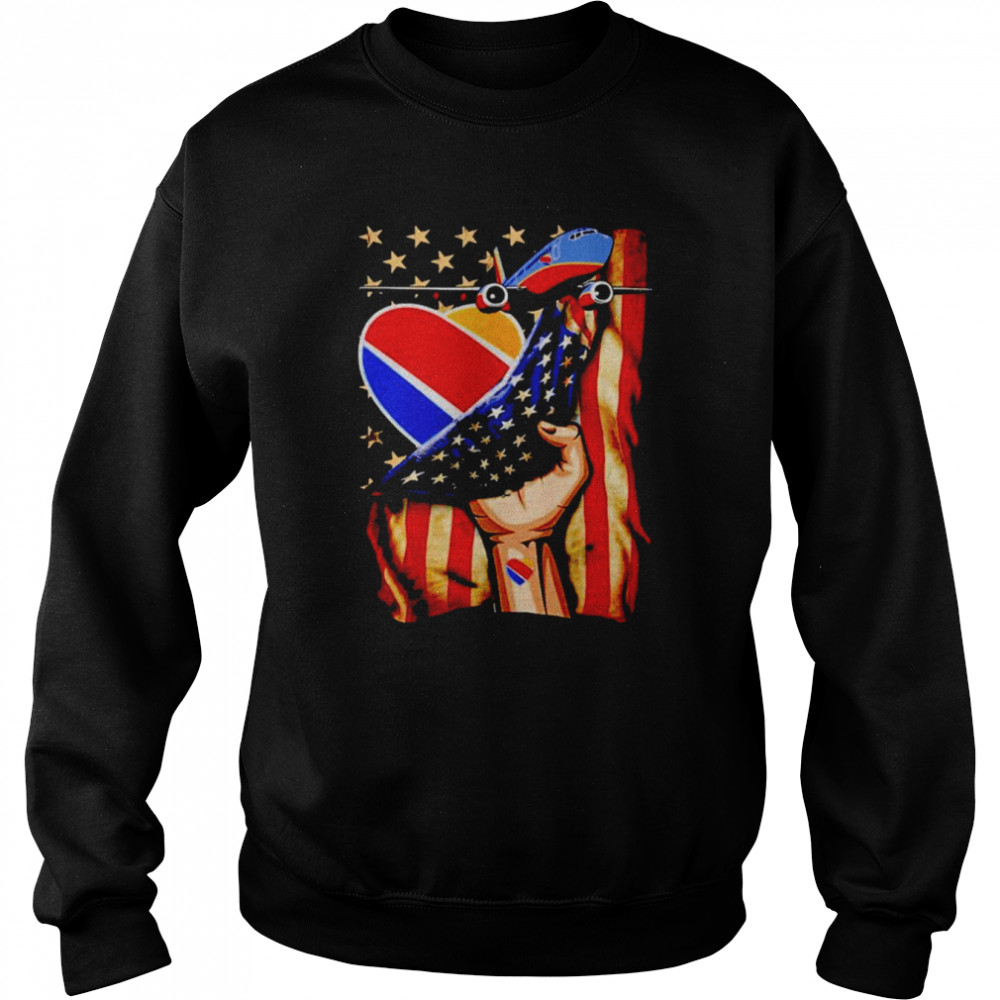 Southwest Airlines USA Flag  Unisex Sweatshirt