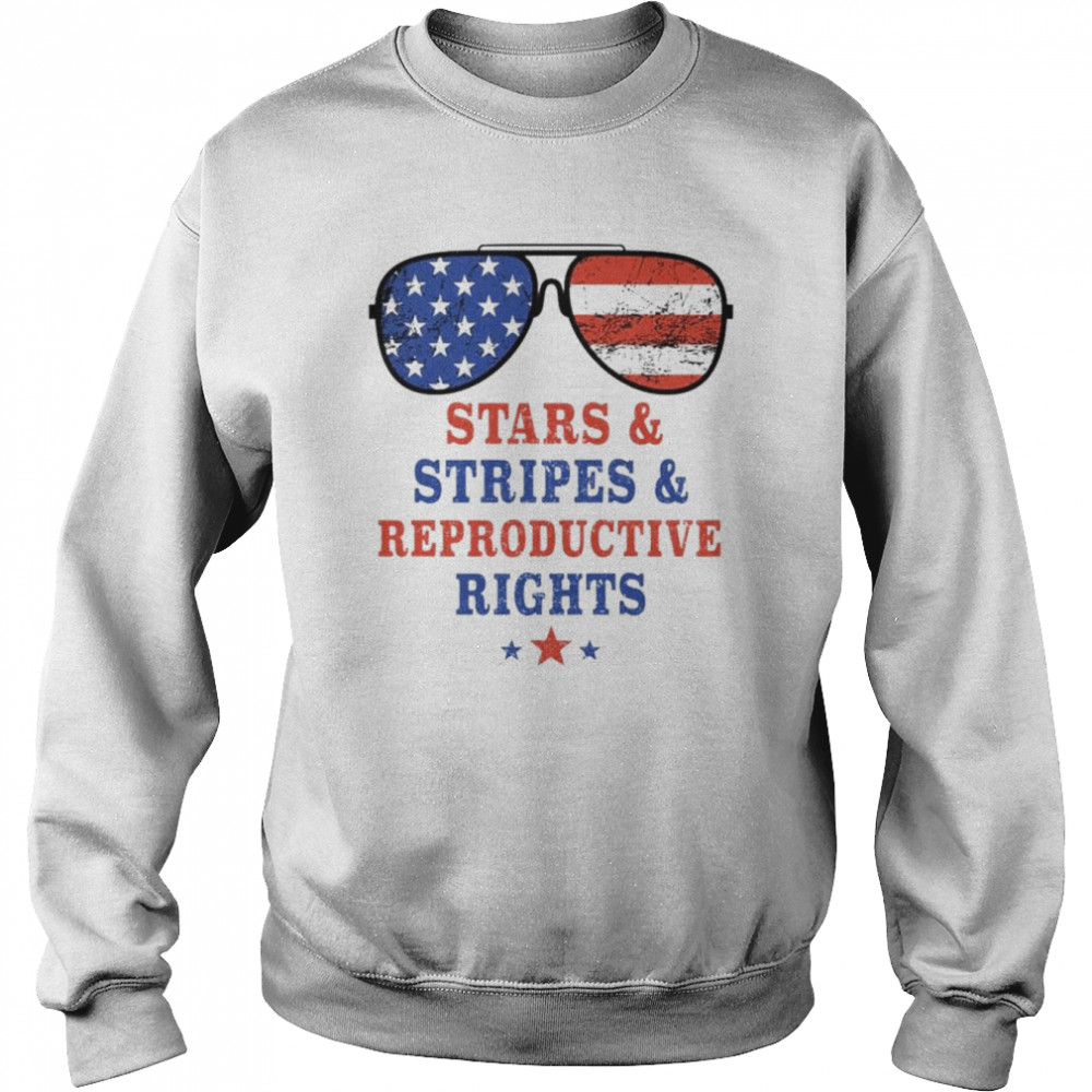 Stars Stripes Reproductive Rights 4th July  Unisex Sweatshirt