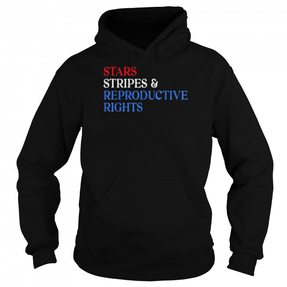 Stars Stripes Reproductive Rights Patriotic USA Flag Colors Shirt Unisex Hoodie