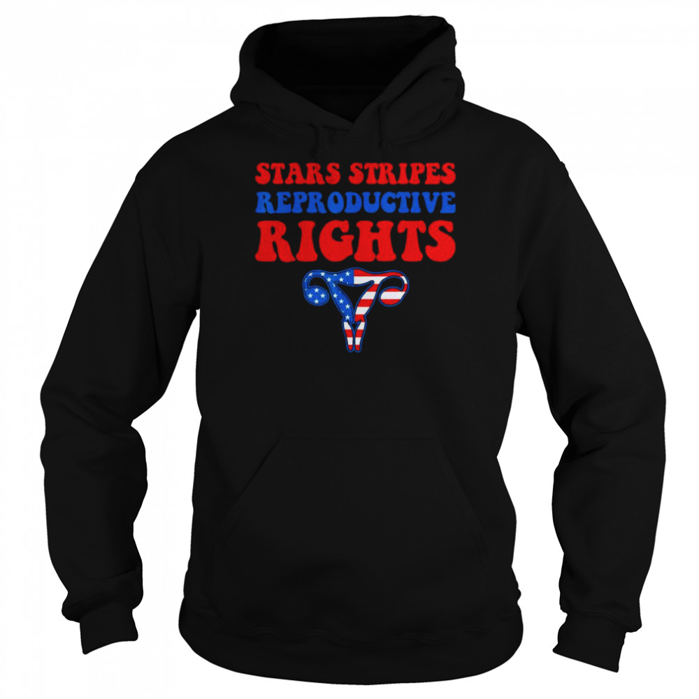 Stars Stripes & Reproductive Rights Uterus 4th Of July T-Shirt Unisex Hoodie