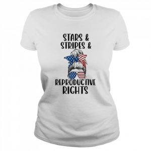 Stars stripes reproductive rights 4th of july messy bun  Classic Women's T-shirt