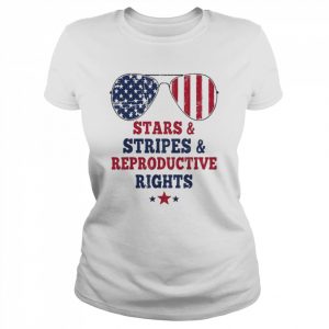 Stars stripes reproductive rights American flag 4th of july sunglasses  Classic Women's T-shirt