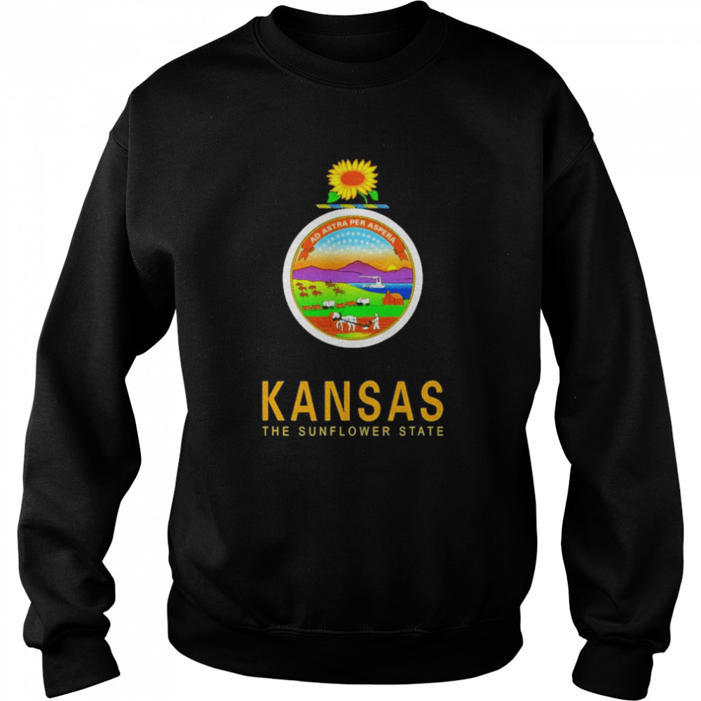 State Of Kansas Flag The Sunflower State City Topeka Pride Shirt Unisex Sweatshirt