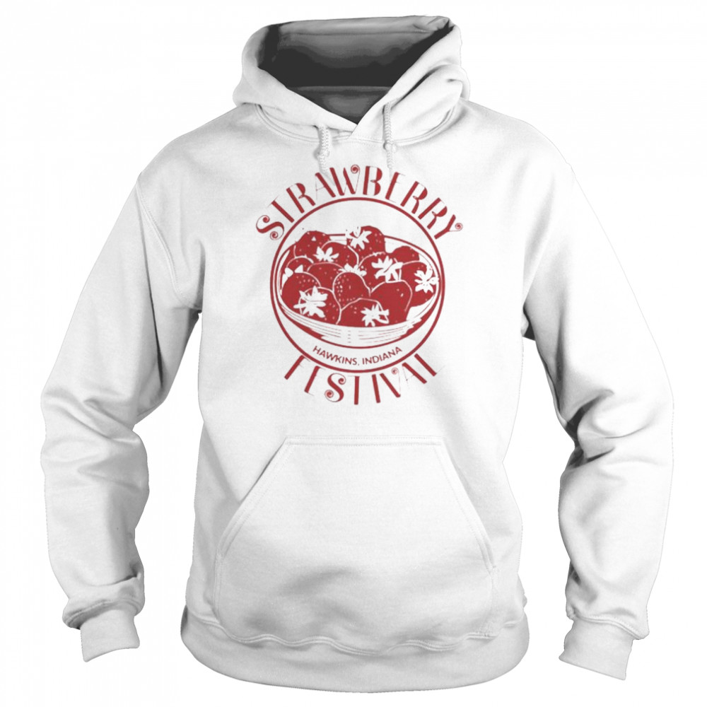 Stranger things season 4 millie bobby brown strawberry festival ringer  Unisex Hoodie