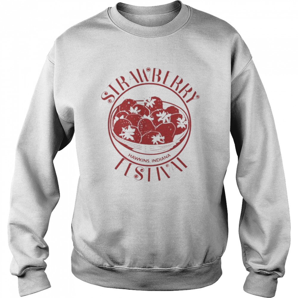 Stranger things season 4 millie bobby brown strawberry festival ringer  Unisex Sweatshirt