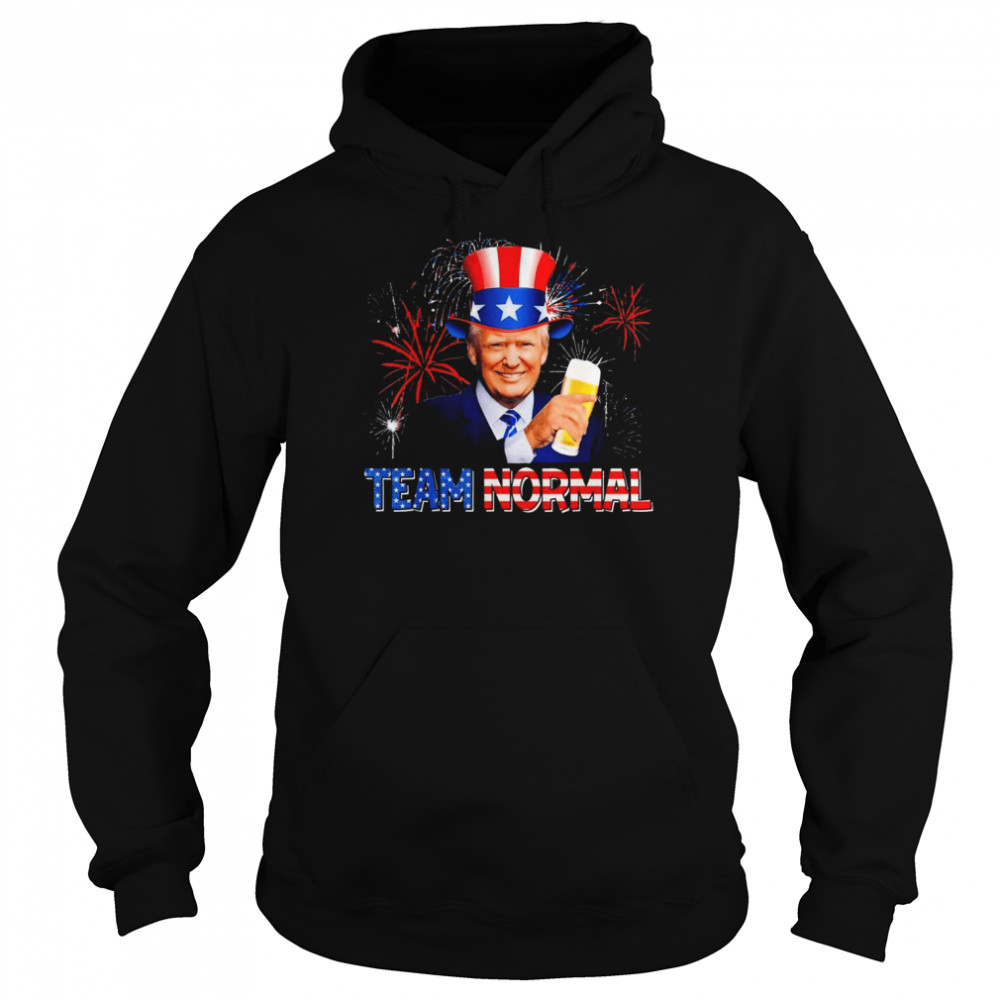 Team Normal 2022 USA America Flag #TEAMNORMAL Pro Trump 2024 T-Shirt Unisex Hoodie