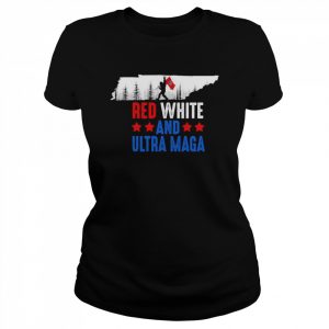 Tennessee America Bigfoot Red White And Ultra Maga Shirt Classic Women's T-shirt