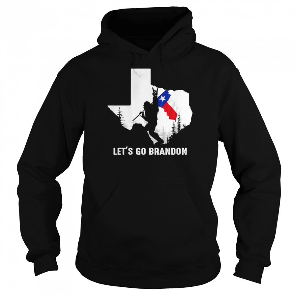 Texas America Bigfoot Let’s Go Brandon Shirt Unisex Hoodie