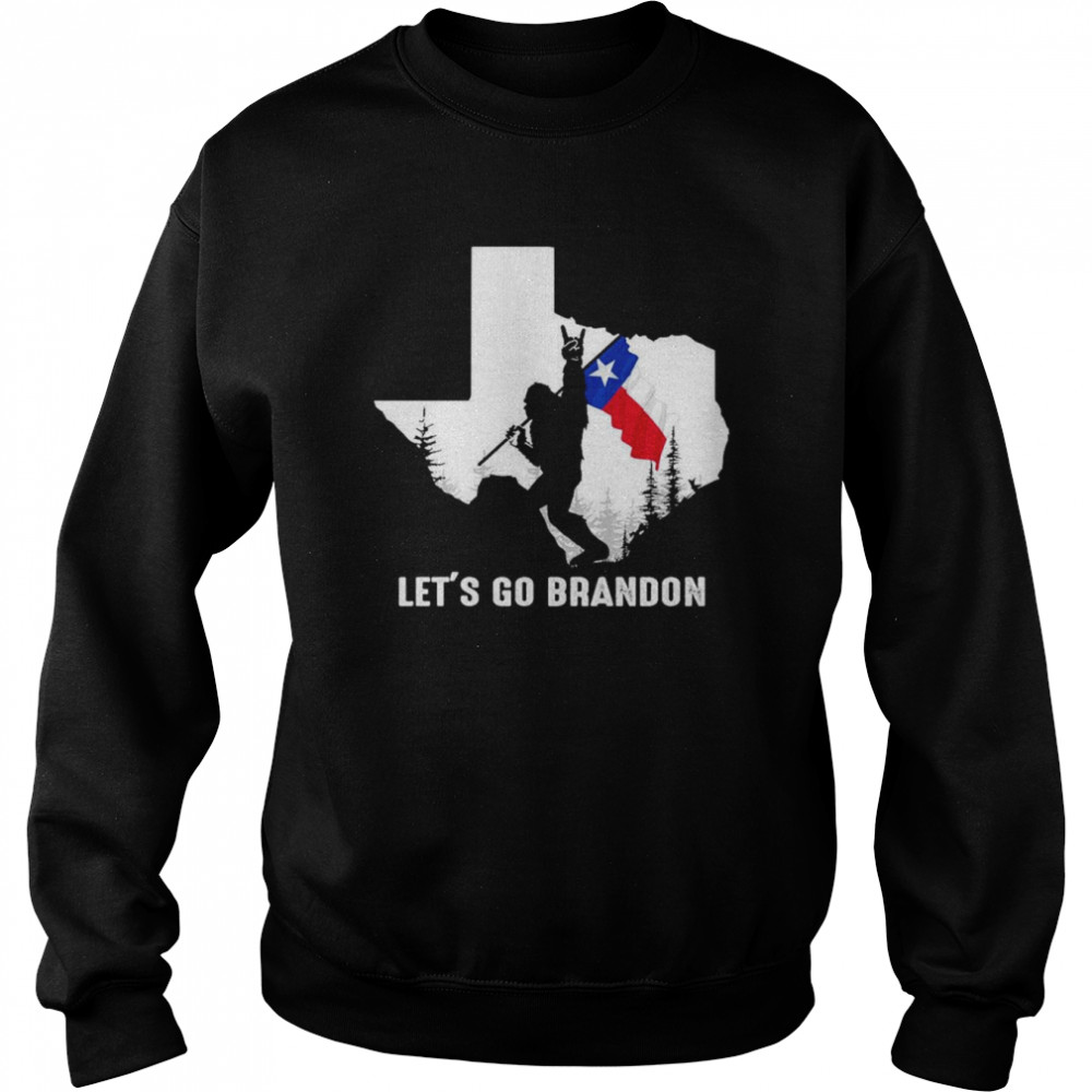 Texas America Bigfoot Let’s Go Brandon Shirt Unisex Sweatshirt