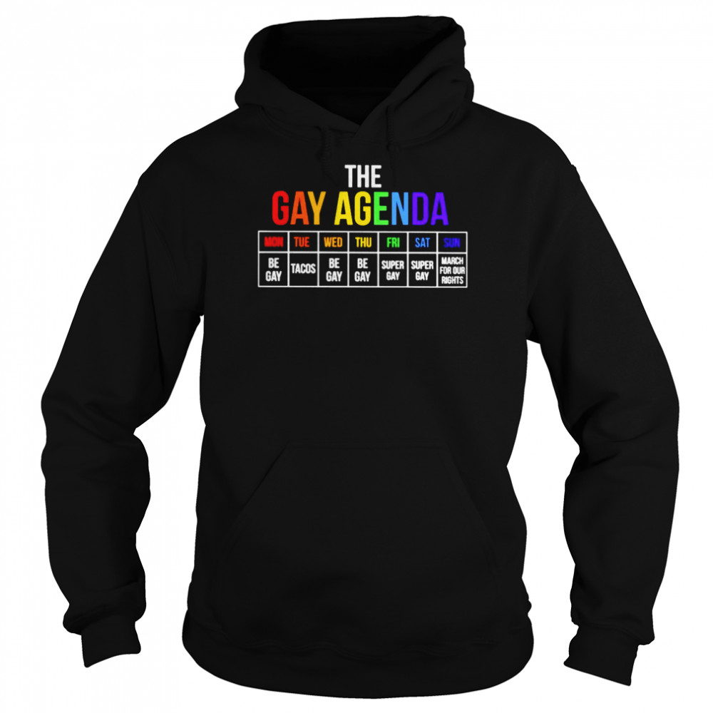 The gay agenda  Unisex Hoodie