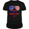 Time For A Mega Pint 4th of July Patriotic Sunglasses  Classic Men's T-shirt