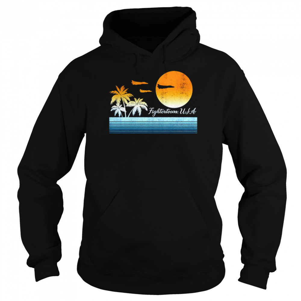 Top Gun Retro Landscape Fightertown USA  Unisex Hoodie