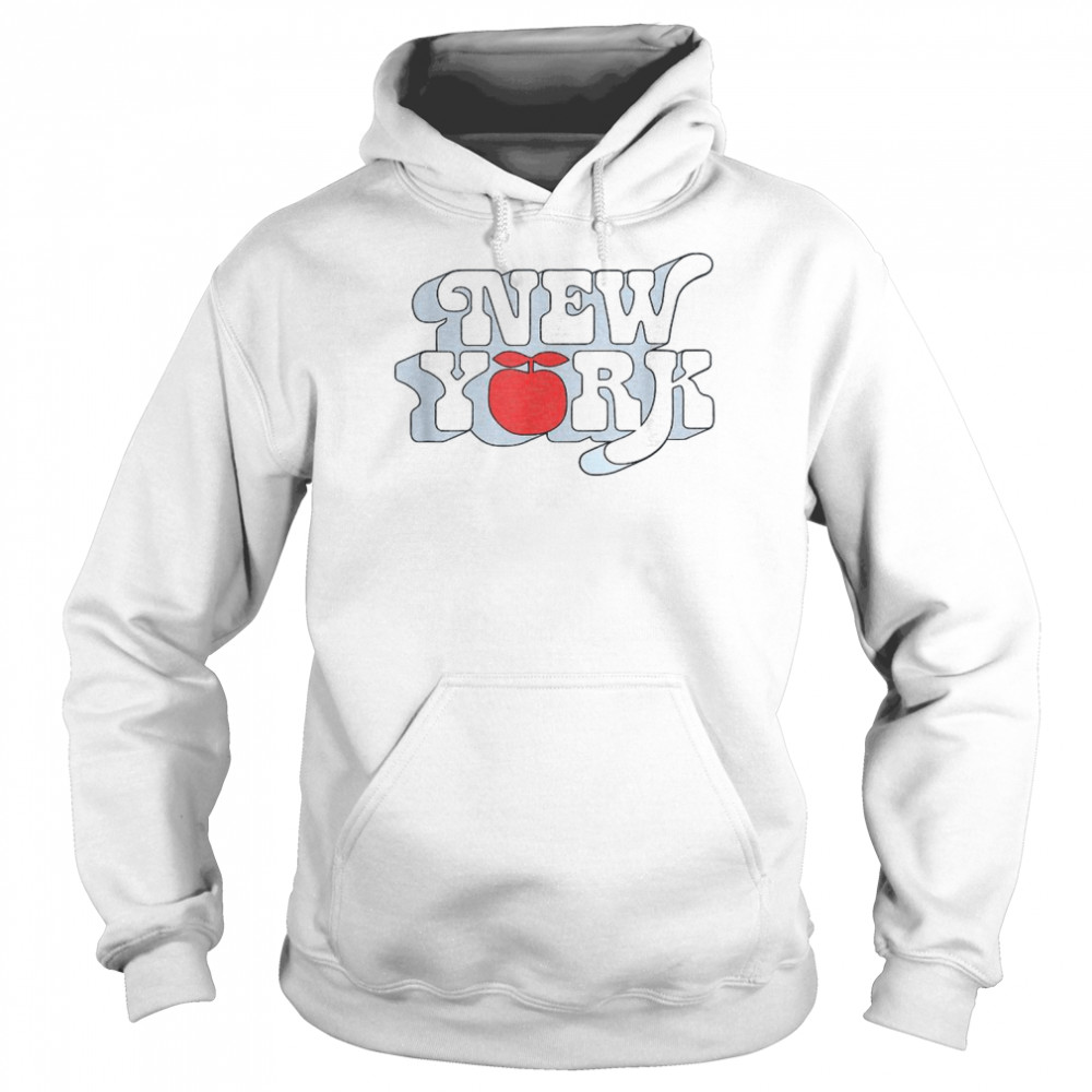 Trendy New York Big Apple Simple Vintage Text Shirt Unisex Hoodie