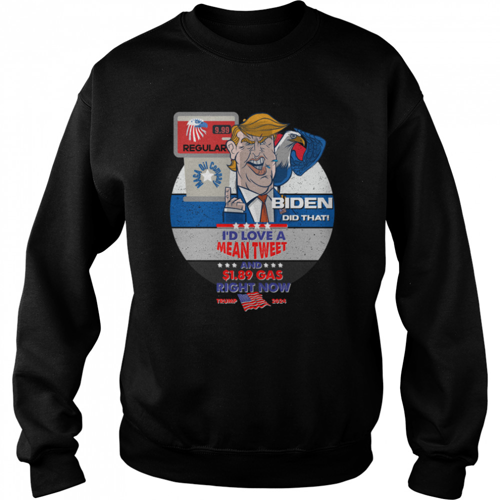 Trump 2024 US Eagle Gas Pump Conservative Anti Liberal Biden  Unisex Sweatshirt