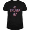 Trump 2024 voting 45 to 47 political vote election American flag  Classic Men's T-shirt