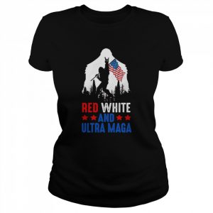 USA America Bigfoot Red White And Ultra Maga Shirt Classic Women's T-shirt