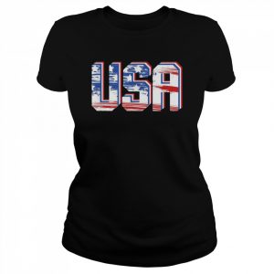 USA US Flag Patriotic 4th Of July America Shirt Classic Women's T-shirt